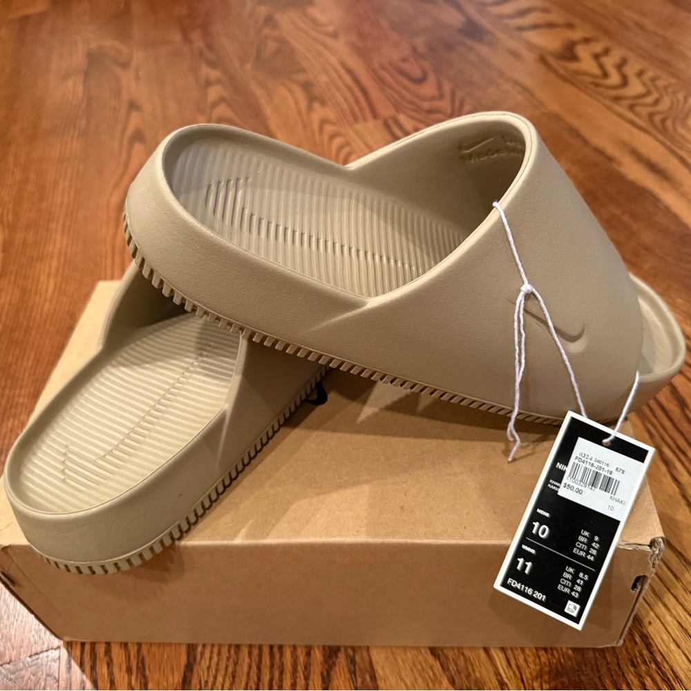 BMWT Nike Tan Slide Sandals